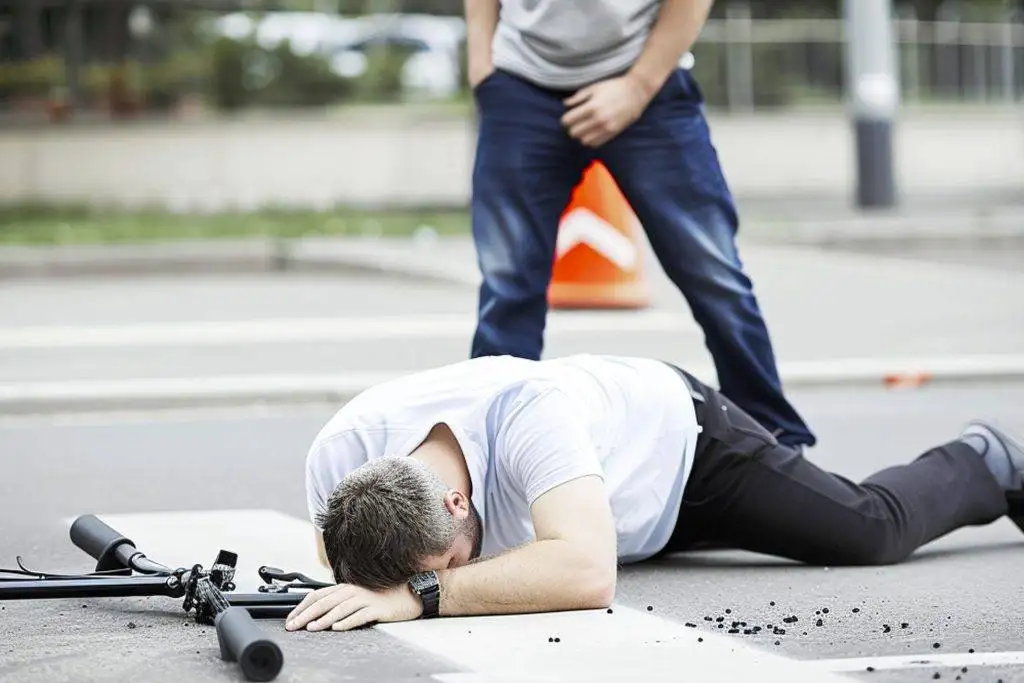 Pedestrian accident with man injured