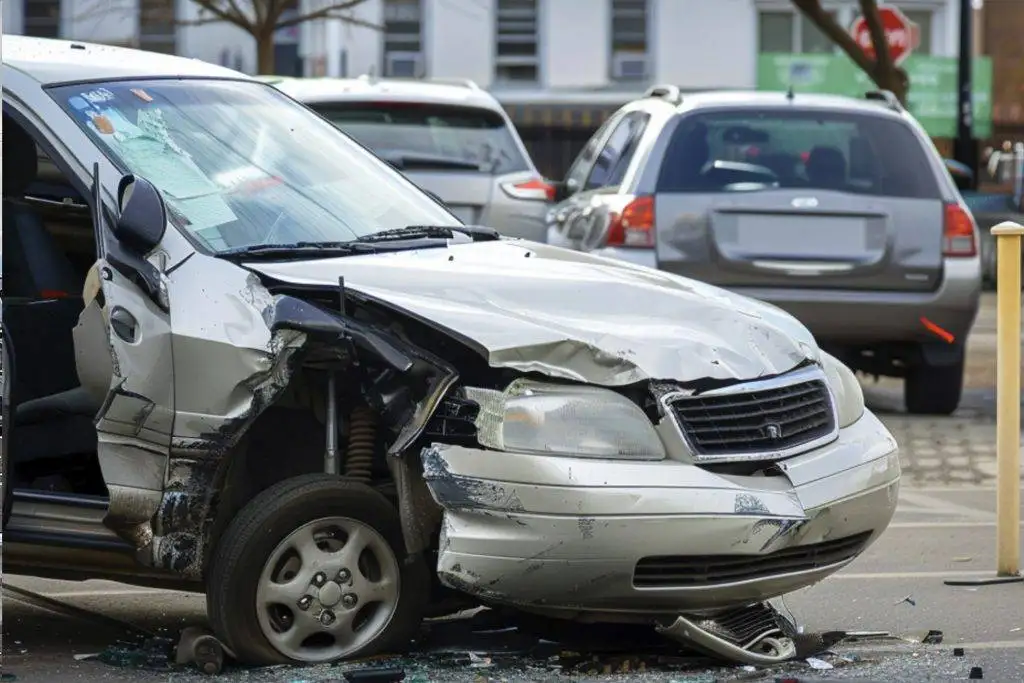 Car accident on the road