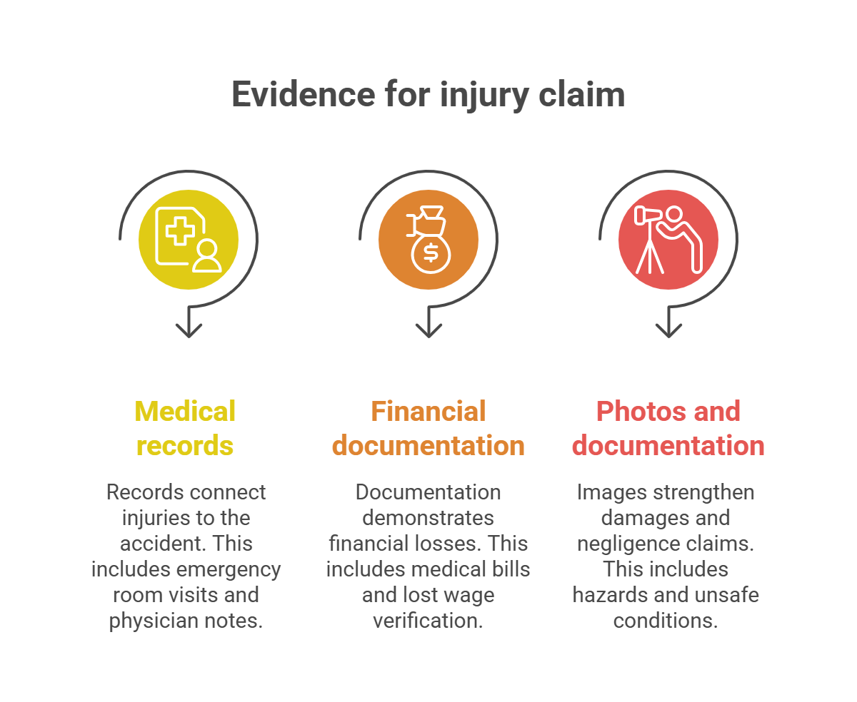 Evidence of damages - visual selection