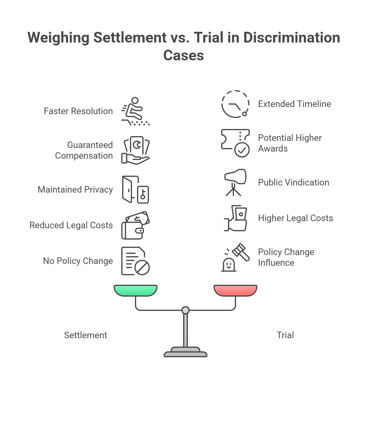 Settlement vs. Trial visual selection