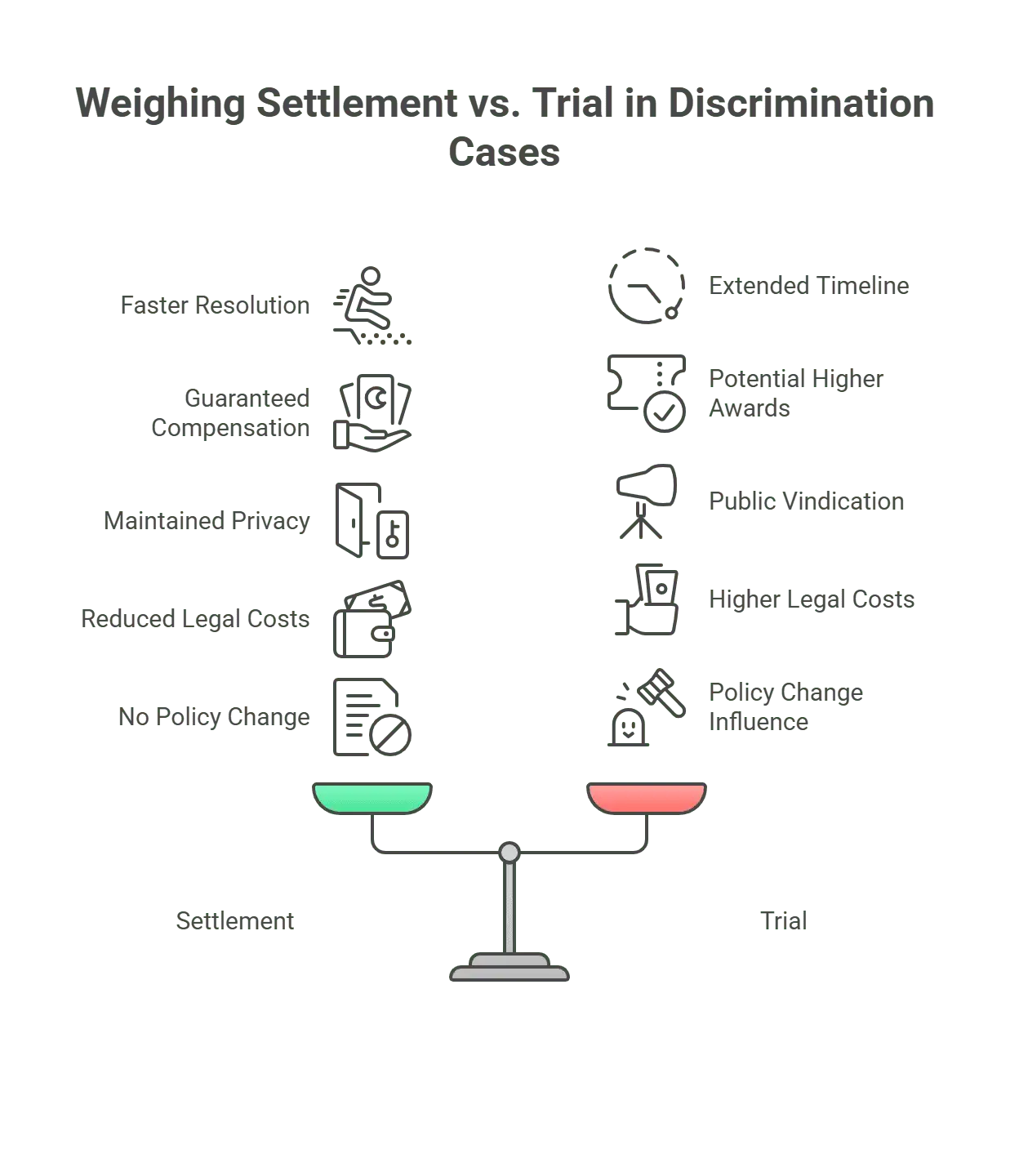 Settlement vs. Trial visual selection