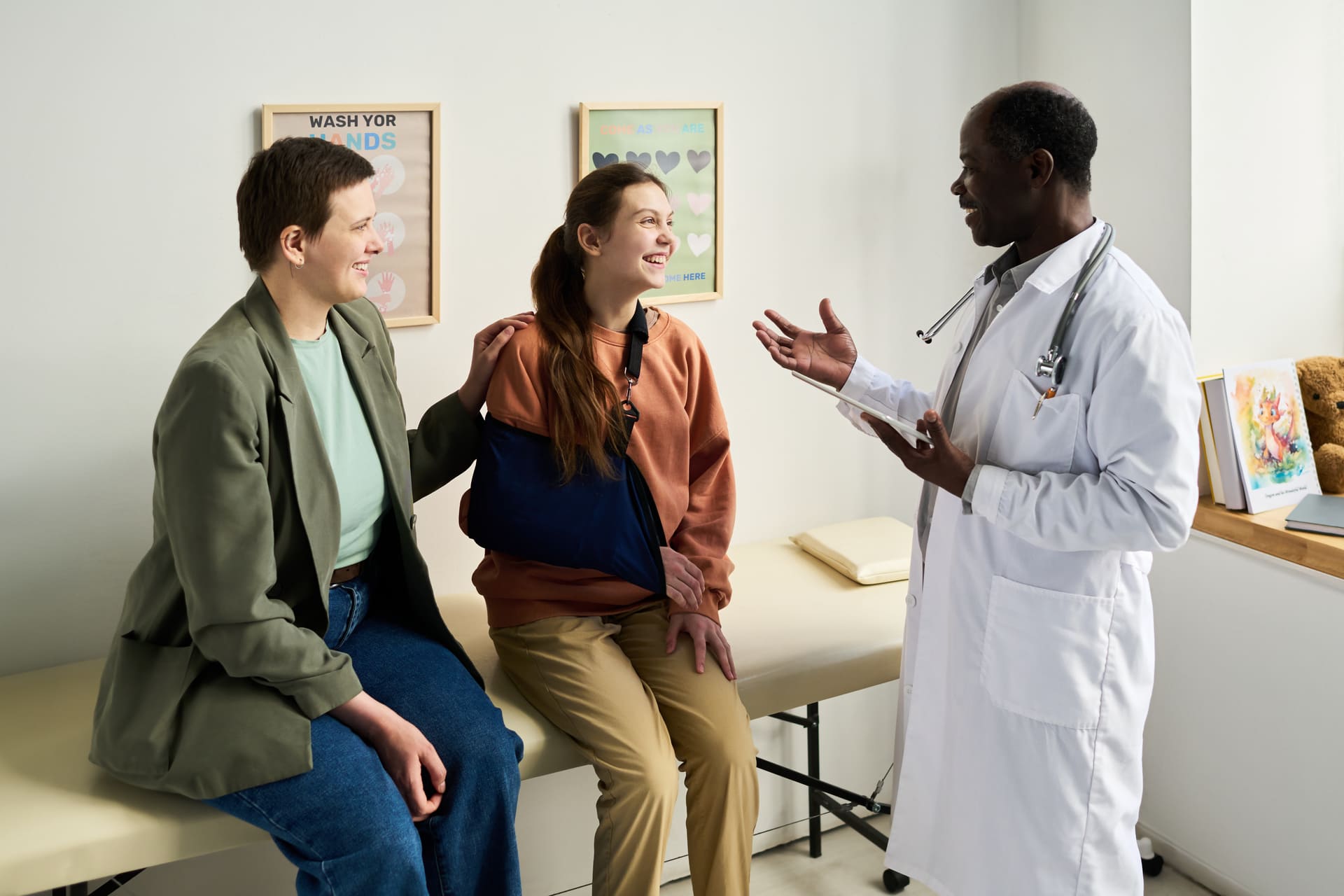 Doctor discussing CRPS consequences with patient