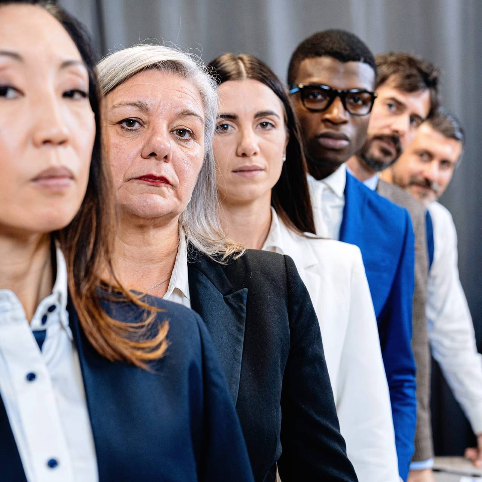 Portrait of multiracial attorneys and lawyers