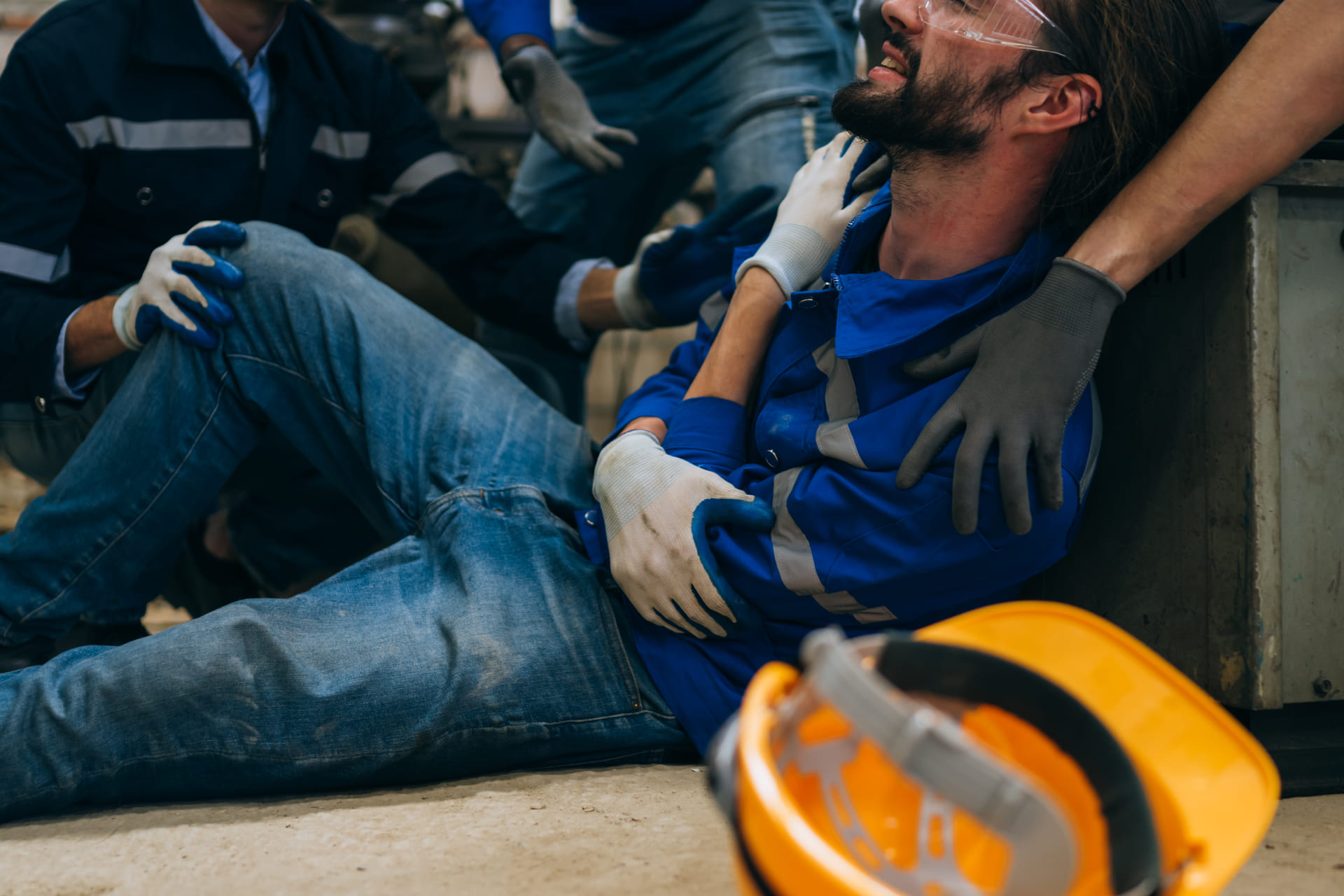 Blue-collar worker sustaining serious injuries