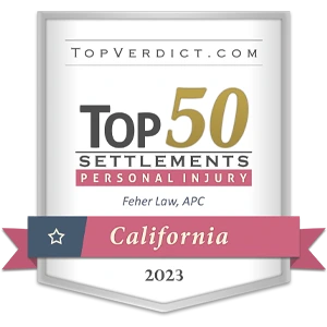 firm-badge-top-50-personal-injury-settlements-california-2023-feher-law