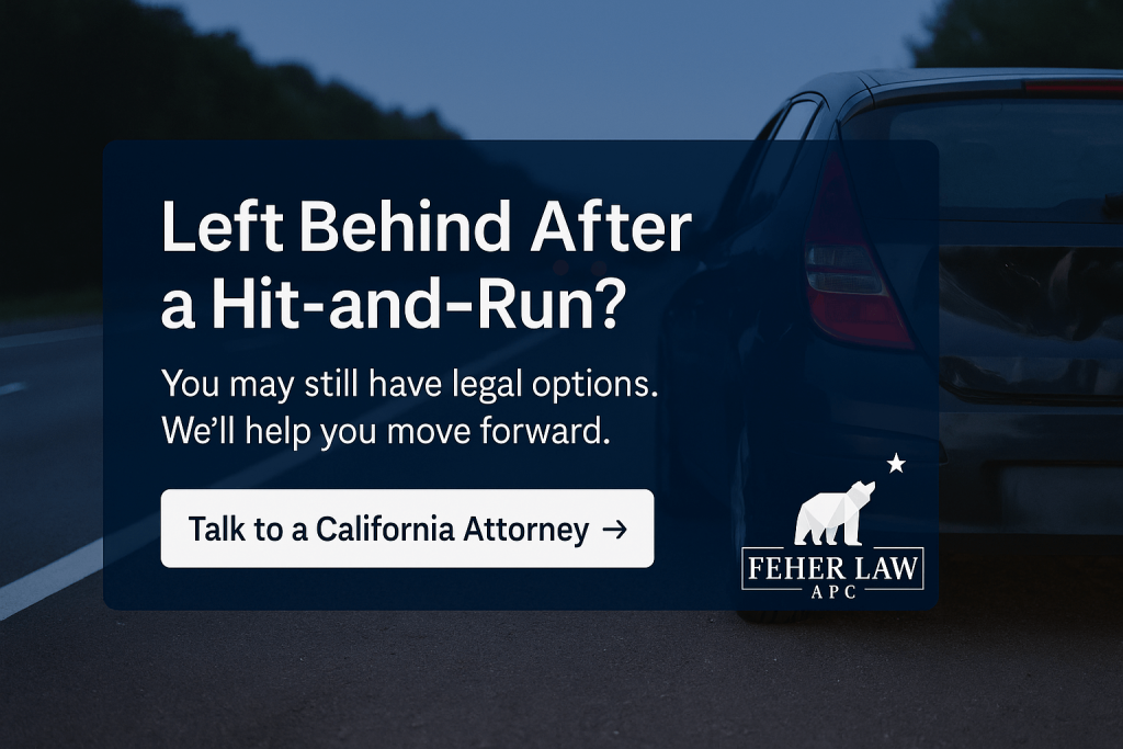 call us if you've been left behind after a hit and run in California