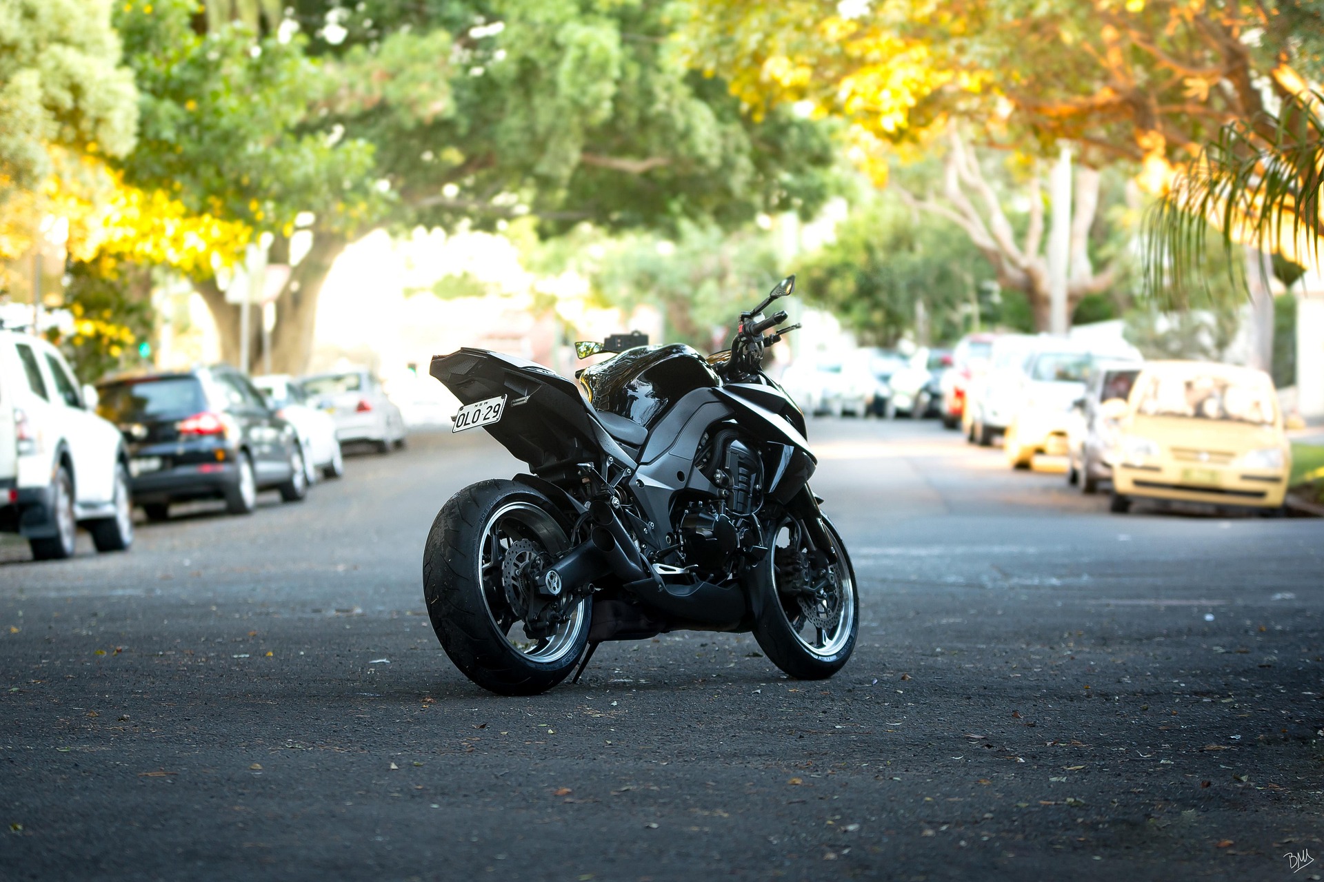 motorcycle on the road