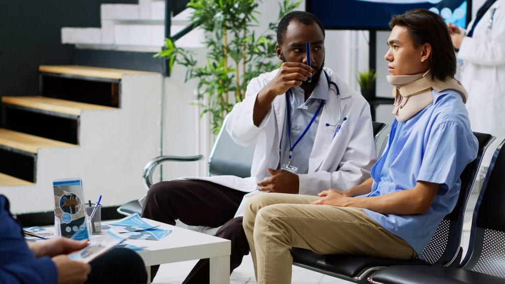 doctor talking to patient