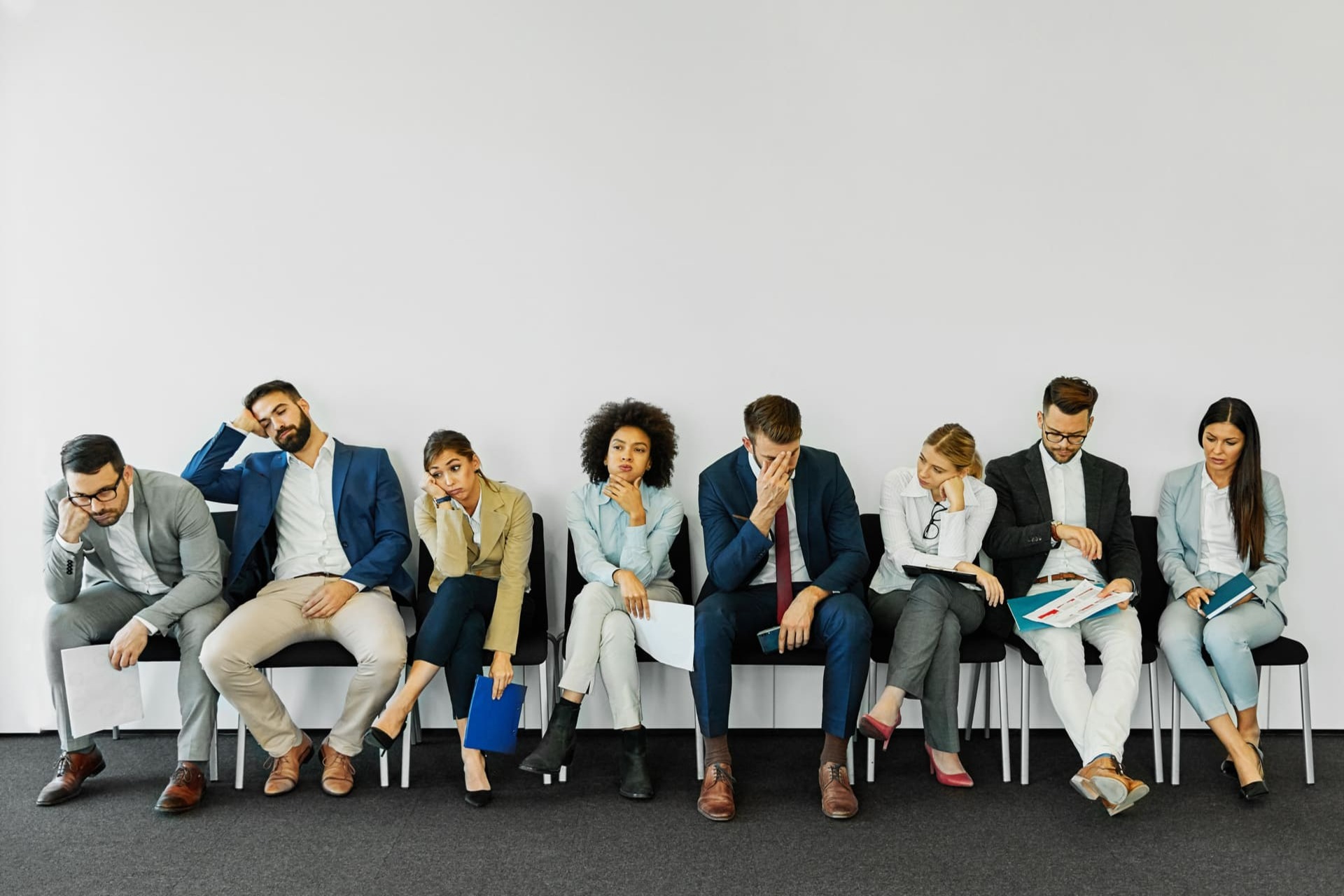 Young business people from different backgrounds